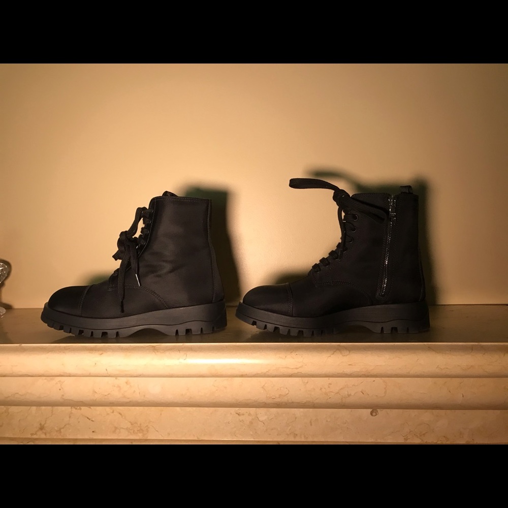 Prada combat boots